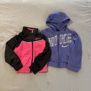 Lot Of 2 Nike Full Zip Lightweight Track‎ Jackets Size 4T